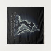 Yoga Reiki Instructeur One-Legged King Pigeon Pose Wandkleed (Voorkant (horizontaal))