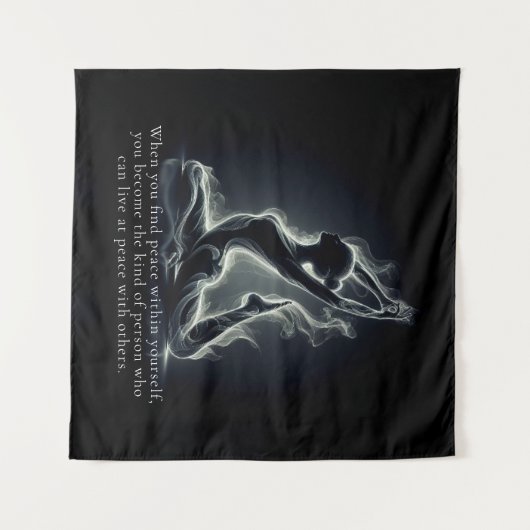 Yoga Reiki Instructeur One-Legged King Pigeon Pose Wandkleed (Voorkant (horizontaal))