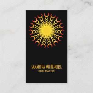 Yoga Reiki Mandala Sun Abstract Visitekaartje