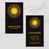 Yoga Reiki Mandala Sun Abstract Visitekaartje (Voorkant / Achterkant)