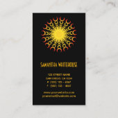 Yoga Reiki Mandala Sun Abstract Visitekaartje (Achterkant)