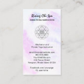 ** Yoga Reiki Massage Heilige Geometrie Pastel Visitekaartje (Achterkant)
