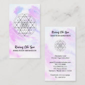 ** Yoga Reiki Massage Heilige Geometrie Pastel Visitekaartje (Voorkant / Achterkant)