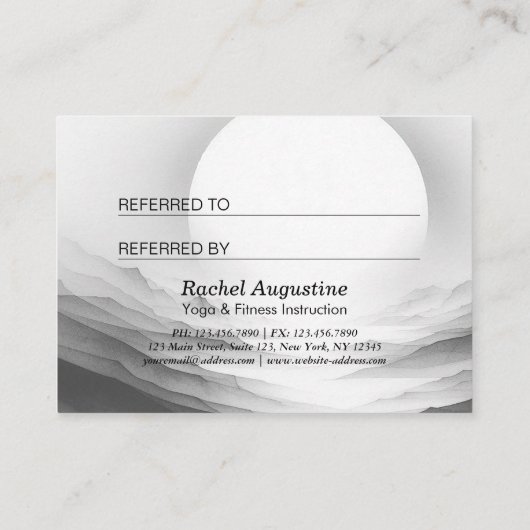 Yoga Reiki One-Legged King Pigeon Pose Waterverf Aanbevelingskaartje (Achterkant)