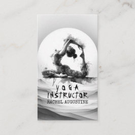 Yoga Reiki One-Legged King Pigeon Pose Waterverf Afsprakenkaartje