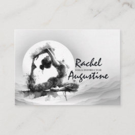 Yoga Reiki One-Legged King Pigeon Pose Waterverf Afsprakenkaartje