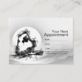 Yoga Reiki One-Legged King Pigeon Pose Waterverf Afsprakenkaartje