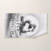 Yoga Reiki One-Legged King Pigeon Pose Waterverf Bad Handdoek (Handdoek)