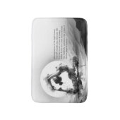 Yoga Reiki One-Legged King Pigeon Pose Waterverf Badmat (Voorkant Verticaal)