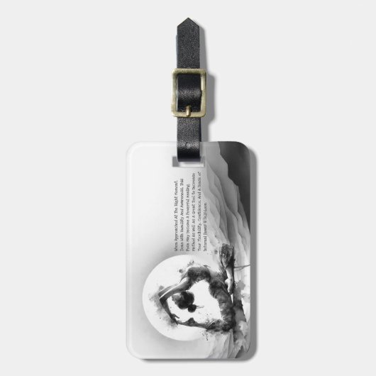 Yoga Reiki One-Legged King Pigeon Pose Waterverf Bagagelabel (Voorkant verticaal)