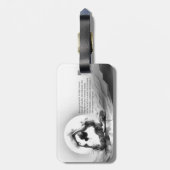 Yoga Reiki One-Legged King Pigeon Pose Waterverf Bagagelabel (Achterkant verticaal)