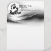 Yoga Reiki One-Legged King Pigeon Pose Waterverf Briefhoofd (Voorkant)