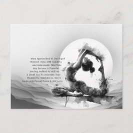 Yoga Reiki One-Legged King Pigeon Pose Waterverf Briefkaart