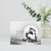 Yoga Reiki One-Legged King Pigeon Pose Waterverf Briefkaart (Staand voorkant)