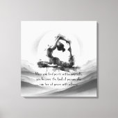 Yoga Reiki One-Legged King Pigeon Pose Waterverf Canvas Afdruk (Voorkant)