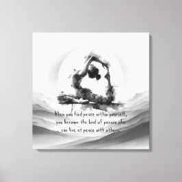 Yoga Reiki One-Legged King Pigeon Pose Waterverf Canvas Afdruk