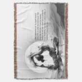 Yoga Reiki One-Legged King Pigeon Pose Waterverf Deken (Voorkant Verticaal)