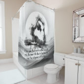 Yoga Reiki One-Legged King Pigeon Pose Waterverf Douchegordijn (In situ)