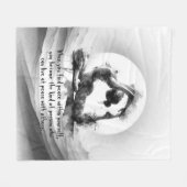 Yoga Reiki One-Legged King Pigeon Pose Waterverf Fleece Deken (Voorkant (Horizontaal))