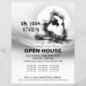 Yoga Reiki One-Legged King Pigeon Pose Waterverf Flyer (Voorkant)