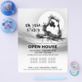 Yoga Reiki One-Legged King Pigeon Pose Waterverf Flyer (Enkel)