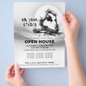 Yoga Reiki One-Legged King Pigeon Pose Waterverf Flyer (Hand)