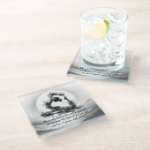 Yoga Reiki One-Legged King Pigeon Pose Waterverf Glazen Onderzetter (Schuin)