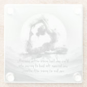 Yoga Reiki One-Legged King Pigeon Pose Waterverf Glazen Onderzetter (Achterkant)