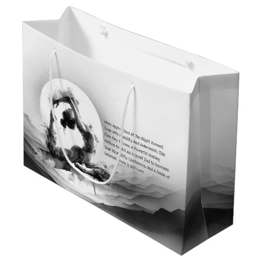 Yoga Reiki One-Legged King Pigeon Pose Waterverf Groot Cadeauzakje (Voorkant Gekanteld)