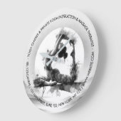 Yoga Reiki One-Legged King Pigeon Pose Waterverf Grote Klok (Hoek)