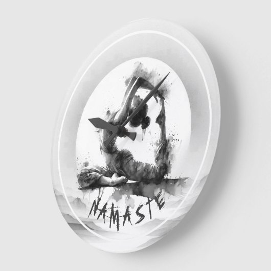 Yoga Reiki One-Legged King Pigeon Pose Waterverf Grote Klok (Hoek)