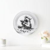 Yoga Reiki One-Legged King Pigeon Pose Waterverf Grote Klok (Huis)