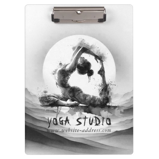 Yoga Reiki One-Legged King Pigeon Pose Waterverf Klembord (Voorkant)