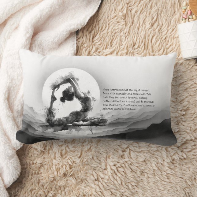 Yoga Reiki One-Legged King Pigeon Pose Waterverf Kussen (Deken)