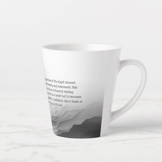 Yoga Reiki One-Legged King Pigeon Pose Waterverf Latte Mok (Rechts)