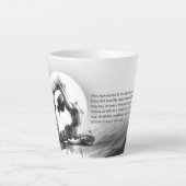 Yoga Reiki One-Legged King Pigeon Pose Waterverf Latte Mok (Voorkant)