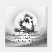 Yoga Reiki One-Legged King Pigeon Pose Waterverf Magneet (Voorkant)