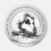 Yoga Reiki One-Legged King Pigeon Pose Waterverf Magneet (Voorkant)