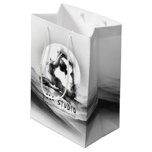 Yoga Reiki One-Legged King Pigeon Pose Waterverf Medium Cadeauzakje (Achterkant Gekanteld)