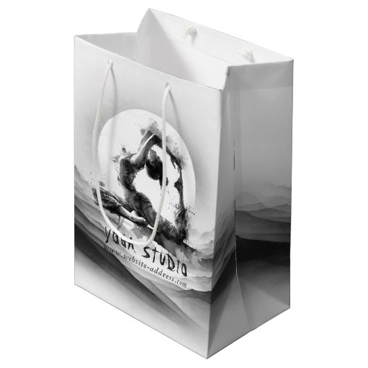 Yoga Reiki One-Legged King Pigeon Pose Waterverf Medium Cadeauzakje (Voorkant Gekanteld)