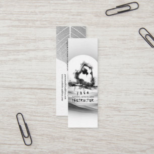 Yoga Reiki One-Legged King Pigeon Pose Waterverf Mini Visitekaartje