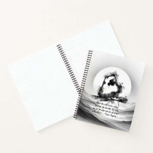 Yoga Reiki One-Legged King Pigeon Pose Waterverf Notitieboek (Binnen)