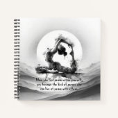 Yoga Reiki One-Legged King Pigeon Pose Waterverf Notitieboek (Voorkant)