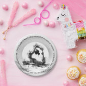 Yoga Reiki One-Legged King Pigeon Pose Waterverf Papieren Bordje (Feest)