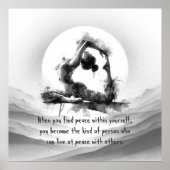 Yoga Reiki One-Legged King Pigeon Pose Waterverf Poster (Voorkant)
