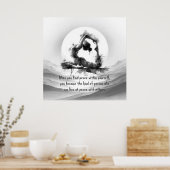 Yoga Reiki One-Legged King Pigeon Pose Waterverf Poster (Keuken)