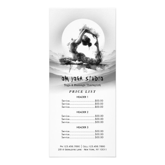 Yoga Reiki One-Legged King Pigeon Pose Waterverf Reclamekaart (Voorkant)