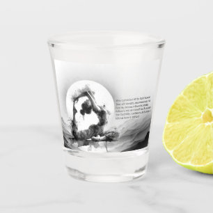 Yoga Reiki One-Legged King Pigeon Pose Waterverf Shot Glas