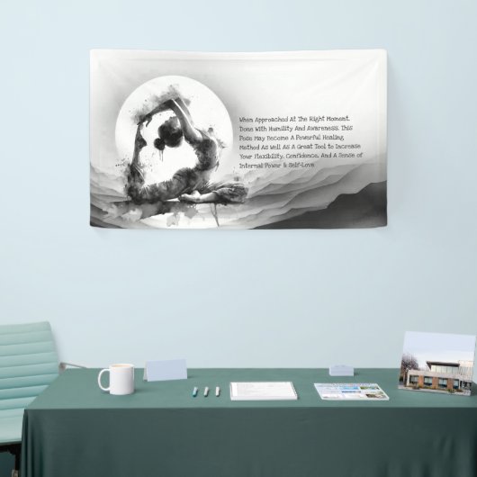 Yoga Reiki One-Legged King Pigeon Pose Waterverf Spandoek (Beurs)