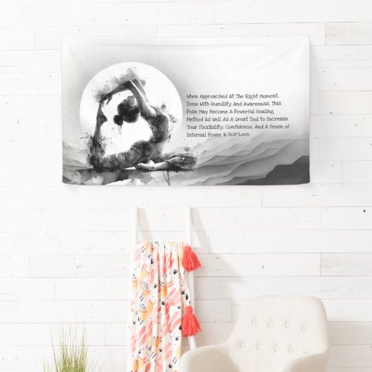 Yoga Reiki One-Legged King Pigeon Pose Waterverf Spandoek (Insitu)